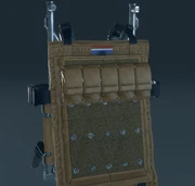 Sam's backpack equipped with 5 grenade pouches.