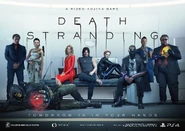 Death Stranding official render with the cast