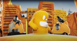 Blob arrives to save the group.