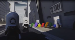 Raydians are rounded up and sent to conversion centres ...