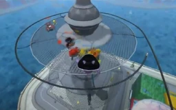 All three at the top of the tower.