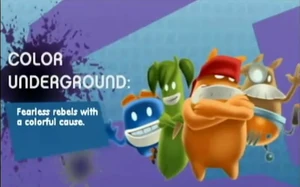 From left to right: Zip, Arty, Bif and Prof.