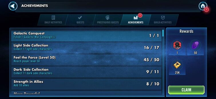 Swgoh Conquest Rewards