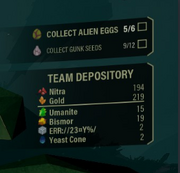 2 error cubes displayed in the team depository GUI.