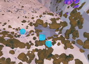 Blue ice chunks