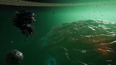 A screenshot of the Space Rig exterior view