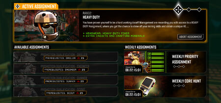 assignment board deep rock galactic