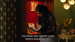 Devi reads Nalini's diary