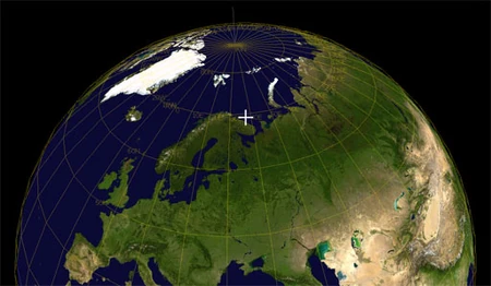 Plaats van de schipbreuk in de Barentszzee