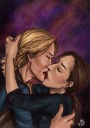 Amanda and Berlin Kiss by misslestrange27