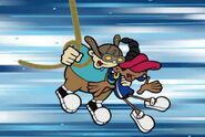 Numbuh 2 saves numbuh 5 after she walks the plank