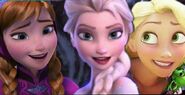 Elsa rapunzel merida and anna by cupcakesponies-d6t3ggf