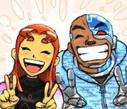 Cyborg and Starfire