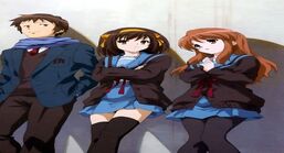 Haruhi x Mikuru x Kyon