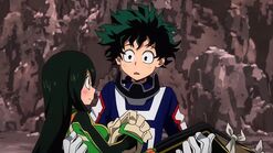 Midoriya and Tsuyu