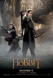 Hobbit the desolation of smaug tauriel legolas poster2