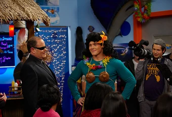 Mike Lobel is right behind Wesley Morgan [(Sam), the guy in the weird costume]