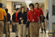 Eli & Clare In Their Degrassi Uniforms Walking Down Degrassi 4