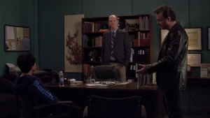 Archie and Bullfrog talking to Eli.