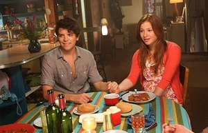 Stacy alongside costar Michael Seater in new hit series in CBC's "18 to life"