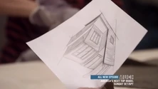 Imogen's sketches for the dollhouse assignment.