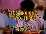 Testing One, Two, Three...