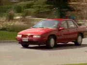 The Love Mobile driving down the street.