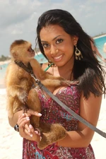 Melinda and Mitch the Monkey.