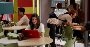 Zoe, looking hurt after Zig hugs Maya.