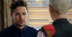 Grant warning Tristan not to mention going to his apartment to anyone.