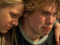 Paige and Spinner are distraught after Terri is put in a coma by Rick Murray.