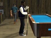 Der Gegner in San Andreas mit Billardqueue