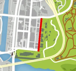 Die Straße auf der Karte