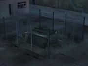 Der Biomüll-Brunnen bei Nacht