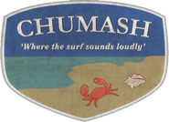 Das Chumash-Schild am Ortseingang