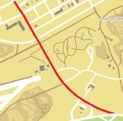 Die Straße auf der Karte