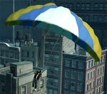 Geöffneter Fallschirm