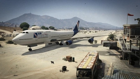 Der Jet in der Grand-Senora-Wüste