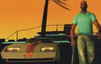 Vic neben einem Phoenix