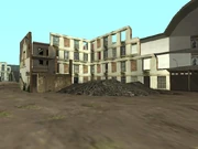 Ein möglicherweise vom Erdbeben zerstörtes Haus in Doherty