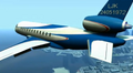 Rays Privatjet, ein weiß-blauer Ghawar, in der Mission Departure Time