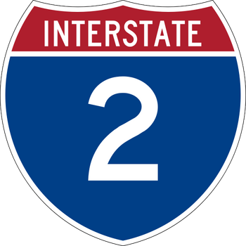 Interstate 2 Schild