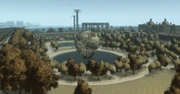 Der Park aus dem Westen gesehen