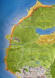 Der Streckenverlauf des Great Ocean Highway (rot)