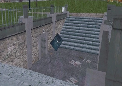 Der Eingang zu den Toiletten