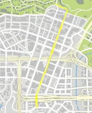 Die Straße auf der Karte