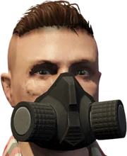 Ein Spieler mit aufgesetztem Atemgerät