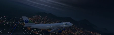 Über dem nächtlichen Los Santos