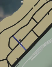 Die Straße auf der Karte