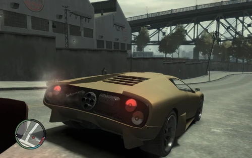 Heckansicht des goldenen Infernus aus Stevies Autoklau-Missionen